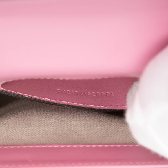 GUCCI Pink Leather Bamboo Backpack - Picture 6 of 7